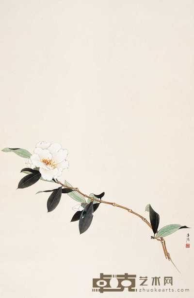 陈东阳 山茶花 立轴 64×41.5cm